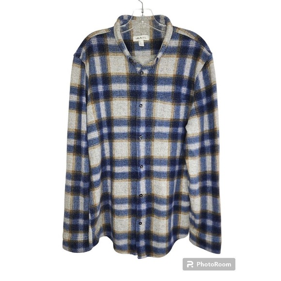 The Rail Other - The Rail Flannel Plaid Casual Button Down Long Sleeve Shirt XL